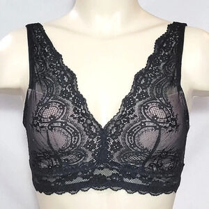Gilligan &‎ O'Malley Padded Lace Wire Free Bralette NWT
